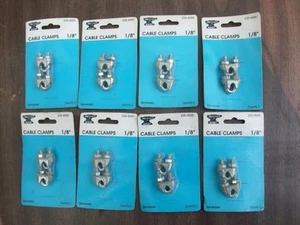 INDIANA FARM SHOP FIND=1/8" CABLE CLAMPS- 8 PACKS- 16 TOTAL CLAMPS- NEW IN PACKS - Picture 1 of 4