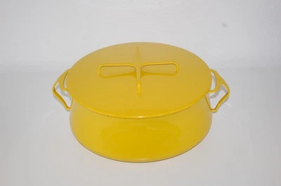 Dansk Kobenstyle IHQ 8 Qt Dutch Oven Yellow Enamel France Stock Pot Casserole - Image 1 of 4
