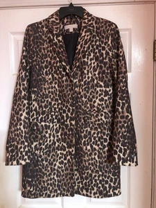 Women’s Leopard Print 3/4 Coat Size M By New York & Company - Picture 1 of 4