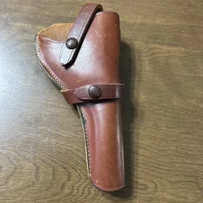 Vintage Red Head Leather S&W Right Hand Holster 206K DB 6" Revolver VERY NICE! - Image 1 of 4