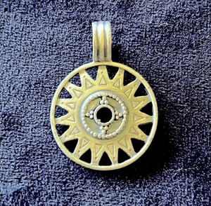 'Shemesh' Satin SilverFinished Pendant - Picture 1 of 5