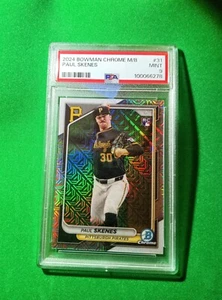 2024 Bowman Chrome - Mega Box rifrattore Mojo #31 Paul Skenes (RC) PSA 9 - Foto 1 di 5