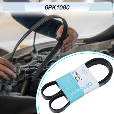 Car Ribbed V Belt Air Conditioner Serpentine Belts For Alfa Romeo 166 6PK1080 - Image 1 of 4