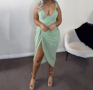 Sexy V-Neck Strap Split Plus Size Dress - Picture 1 of 1