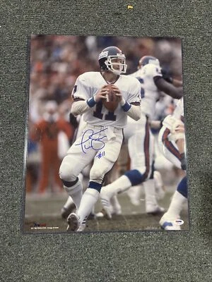 Phil Simms New York Giants Signed 16x20 Action Photo PSA/DNA Hologram - Image 1 of 3