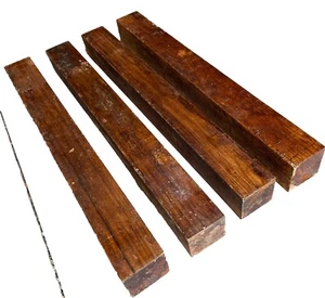 4 Pieces Canxan Negro Lumber 3x3x30 Table Parts Cues Guitars Nargusta Hardwood - Picture 1 of 10