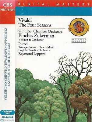 Pinchas Zukerman Vivaldi The Four Seasons CASSETTE ALBUM Purcell SONATA Leppard - Image 1 of 4