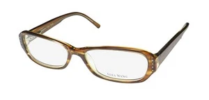 NEW VERA WANG V167 EYEGLASS FRAME TA FULL-RIM OVAL 50-15-130 PLASTIC BROWN - Picture 1 of 8