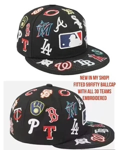 MLB Hat ALL 30 TEAMS Dodgers Yankees Phillies Braves Red Sox Reds White Astros - Picture 1 of 5