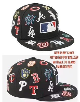 MLB Hat ALL 30 TEAMS Dodgers Yankees Phillies Braves Red Sox Reds White Astros - Image 1 of 4