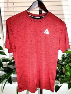 Reebok Red Sport Soccer Futbol Jersey Printed Hole Mesh T-Shirt Men Size S Small - Picture 1 of 3
