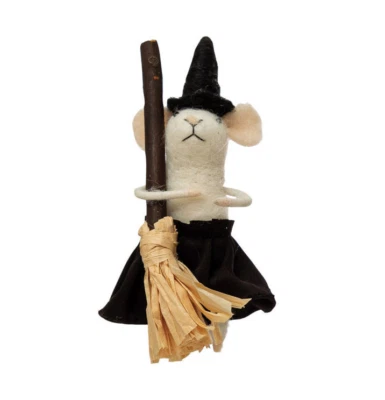 创意合作社 - 万圣节服装羊毛毛毡鼠标 - 女巫 - HX1848A-witchbr — 第 1/3 张图片