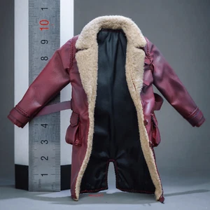 1/12 Red heroes Bane Fur Long Windbreaker Coat Fit 6" SHF Male Action Figure Toy - Picture 1 of 2