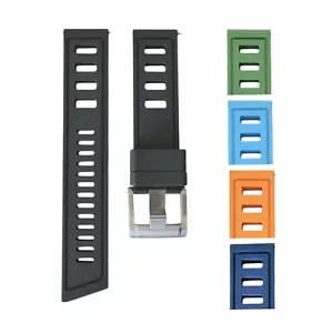 Premium Thick FKM Rubber Divers Watch Strap Band ISO Quick Release 20mm 22mm UK - Picture 1 of 64
