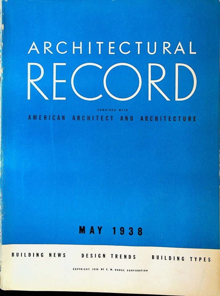 Architectural Record May 1938 School Projects Dining Instruction Assembly Study - Image 1 of 3