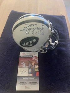 Don Maynard #13/HOF 87 Autographed Authentic New York Jets Mini Helmet JSA COA - Picture 1 of 5