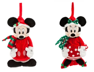 Disney Store Minnie Mickey Mouse Plüschtier Weihnachten Strumpf rot 2018 - Bild 1 von 5