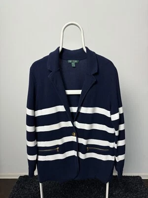 Ralph Lauren women’s 1 button check cotton blazer jacket size 2X p2p-22 - Image 1 of 4