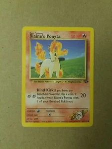Blaines Ponyta 64/132 - Desafío Gimnasio - Tarjeta Pokémon WOTC de Colección - Casi Nueva - Imagen 1 de 2