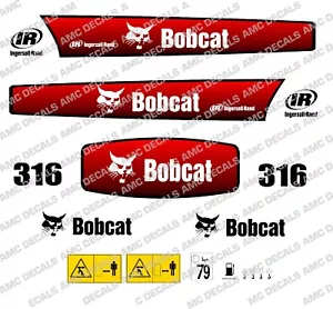 JUEGO DE CALCOMANÍAS MINI EXCAVADORAS BOBCAT 316 - Imagen 1 de 1