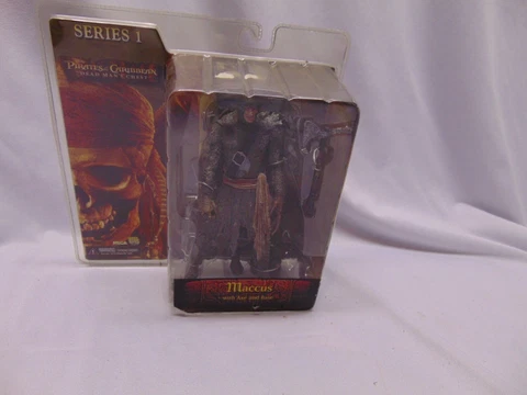 NECA Pirates of Caribbean Maccus Action Figure series 1 with Axe & base Cover