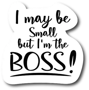 I may be Small But I'm The Boss 4.5 In Refrigerator, Dishwasher Magnet PM639 - Imagen 1 de 3