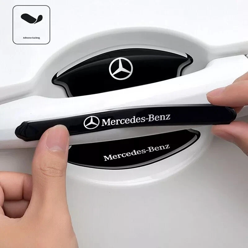Juego de 8 piezas de película protectora adhesiva contra arañazos tazón manija puerta coche Mercedes Benz Foto 1 de 4