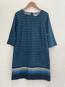 Seasalt Tunika Kleid Taschen Gr. 10 blau 3/4 Arm gestreift "Folly Cove" - Bild 1 von 7