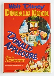 Donald Applecore FRIDGE MAGNET movie poster donald duck chip dale - Picture 1 of 3