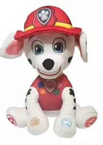 Paw Patrol Marshall V Tech Read to Me Adventure Talking White Black Plush Puppy - Picture 1 of 4