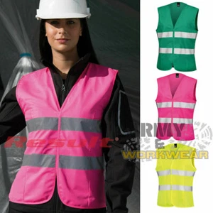 Result Womens Hi Viz Vest Ladies Safetywear Waistcoat Security Tabard Gilet - Picture 1 of 11