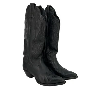 Tony Lama Botas Mujer Talla 6 Cuero Negro Vaquero Western Punta Punta 6478 EE. UU. - Imagen 1 de 16