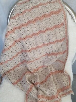 Handmade Baby Blanket - Pram/Carseat Blanket - Colourwork Wool Blend  - Image 1 of 4