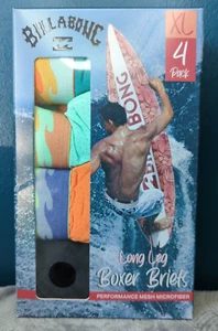 Billabong Men’s XL (40-42) 4PK Performance Microfiber Boxer Briefs W/ Front Fly - Picture 1 of 5