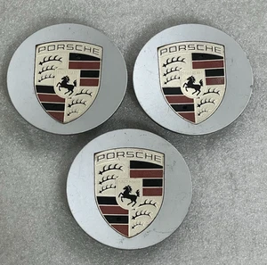 3" OEM Porsche Wheel Center Caps Cayenne Panamera Boxster 944 Cayman 7PP601150A - Picture 1 of 7