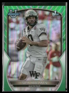 Sam Hartman Green /99 2022 Bowman University Chrome Wake Forest Demon Deacons - Bild 1 von 2