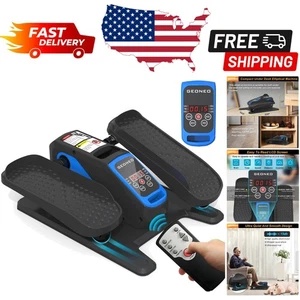 Quiet Under Desk Elliptical Machine for Seniors - 12 Adjustable Speeds in Blue - Picture 1 of 10