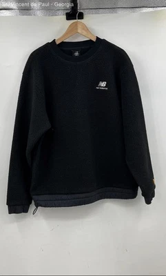 Pullover New Balance negro de lana de oveja ropa deportiva suéter para hombre M ropa de calle Foto 1 de 4