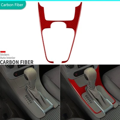 Red Carbon Fiber Console Gear Shift Panel Frame Trim For Chevrolet Malibu 08-12 - Изображение 1 из 4
