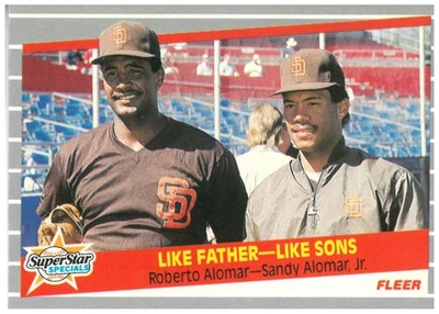 1989 FLEER ГЛЯНЦЕВАЯ СУПЕРЗВЕЗДА СПЕЦИАЛЬНЫЙ #630 РОБЕРТО АЛОМАР ПЕСОЧНЫЙ АЛОМАР, JR PADRES - Изображение 1 из 2