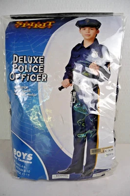 Spirit  Deluxe Police Officer Costume Boys Size Medium 8-10 READ - Image 1 of 4