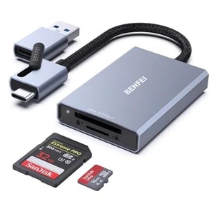 SD 4.0 Card Reader, USB-C/USB-A 2-in-1 Memory Card Reader, for SDXC, SDHC, - Picture 1 of 8