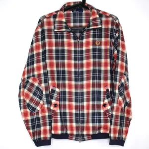 Vintage Fred Perry Mens Medium Plaid Thin Lightweight Jacket B1069 - Picture 1 of 6