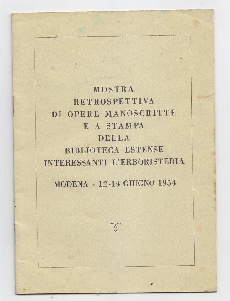 HH715-MODENA 1954 Mostra Retrospectiva en El Hierbas - Imagen 1 de 1