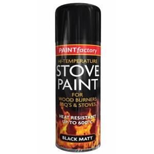 Heat Resistant Matt Black Spray Paint Stove High Temperature paint 400ml