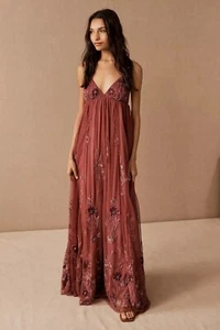 Anthropologie x BHLDN Jules Beaded Maxi Dress Size 16 NWT Boho Hippie - Picture 1 of 19