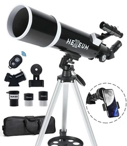 Telescopio para Astrónomos Adultos y Principiantes - 80mm Apertura 600mm Completamente - Imagen 1 de 7