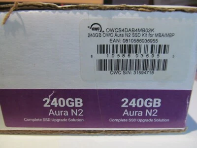 NEW OWC Aura N2 240GB Solid-State Drive with Envoy Pro enclosure - Image 1 of 4