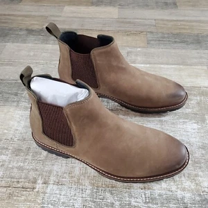 Cole Haan Midland Lug Mens Chelsea Boots Sz 8.5 M Brown Leather Round Toe Ankle - Picture 1 of 15