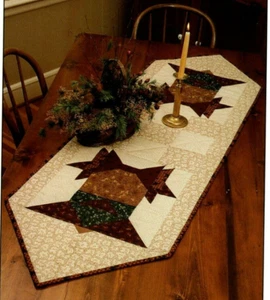 Christmas Bell Runner Quilt Pattern Folksy Country Primitive Thimbleberries - Picture 1 of 2